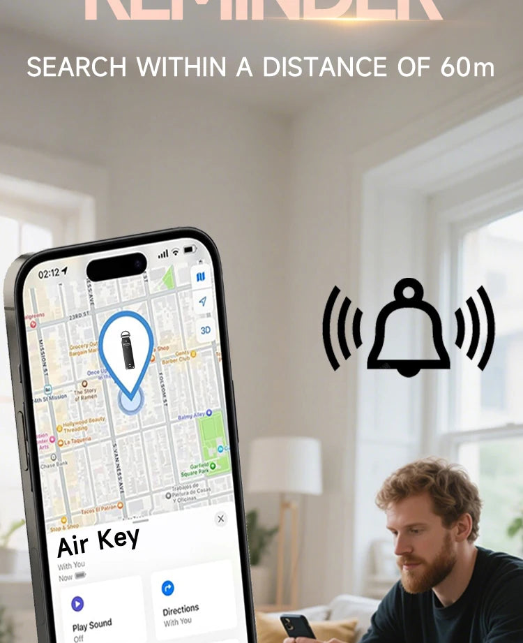 Smart Trackable Key Organizer with Apple Find My for iPhone