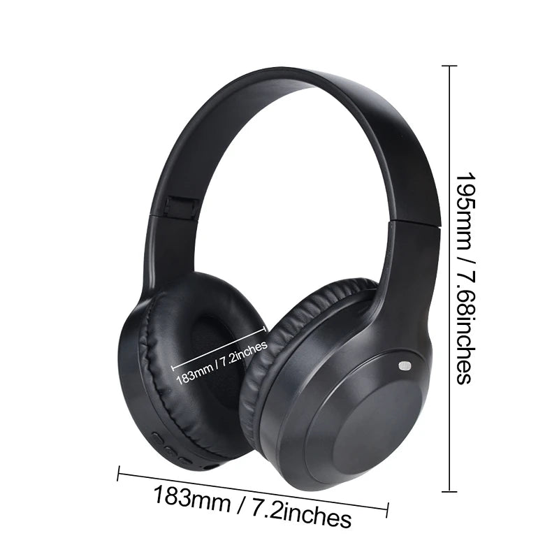 M5 Bluetooth 5.3 Wireless Over-Ear Headphones with Noise Reduction for Gaming & Sports