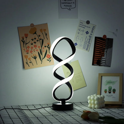 Modern Decorative Spiral LED Desk Lamp for Living Room Office and Study Desk