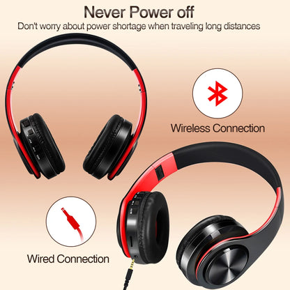 Over-Ear Stereo Wireless Earphone Bluetooth Headphones with Mic & TF Support