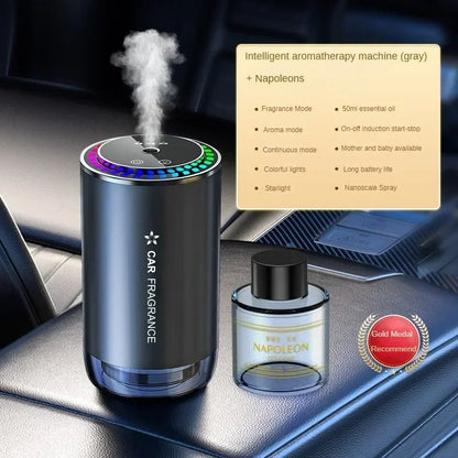 Smart Car Air Freshener Aroma Diffuser with Starry LED Ambient Light