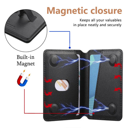 MagSafe Magnetic Wallet Card Holder with Card Slot and Finger Strap