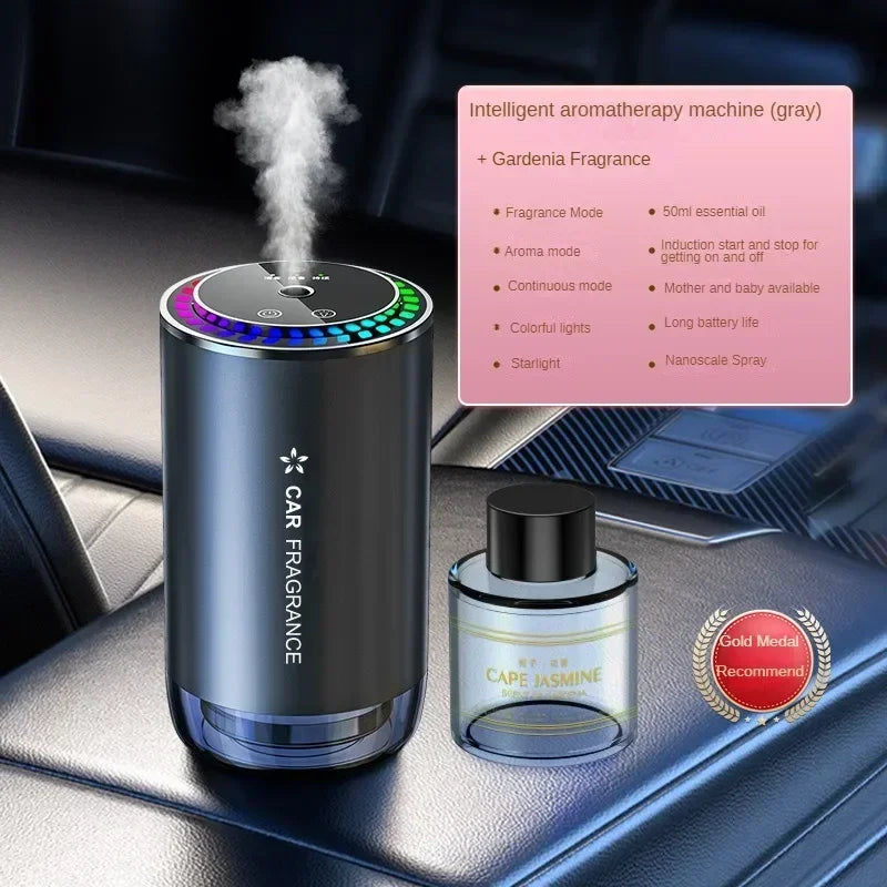 Smart Car Air Freshener Aroma Diffuser with Starry LED Ambient Light