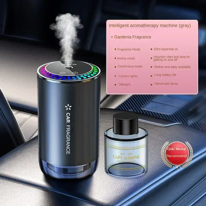 Smart Car Air Freshener Aroma Diffuser with Starry LED Ambient Light