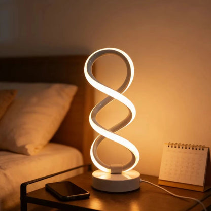 Modern Decorative Spiral LED Desk Lamp for Living Room Office and Study Desk