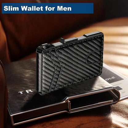 Smart Pop Up Card Holder RFID Protected Wallet with Money Clip for Men
