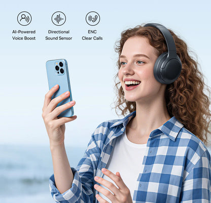 Bluetooth 5.3 Over-Ear Headphones 70 Hours Battery Life with Noise Isolation