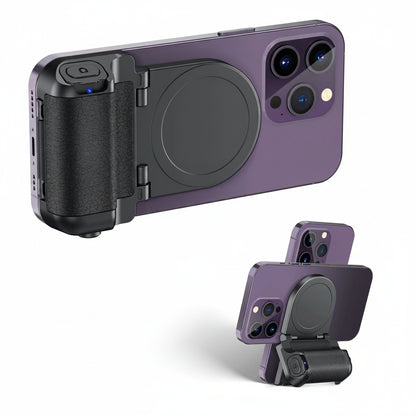 Magnetic Snap Grip Phone Camera Handle with Wireless Remote for iPhone 16/15 Samsung S