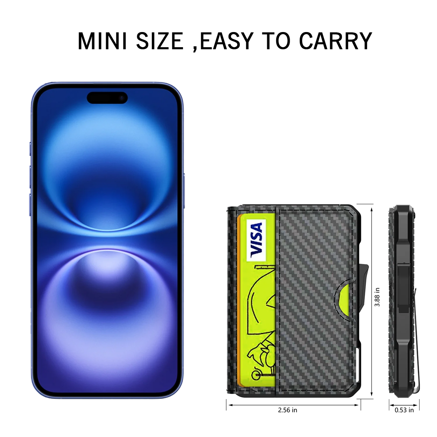Business Compact Men’s Wallet for Men with Money Clip and RFID Protection