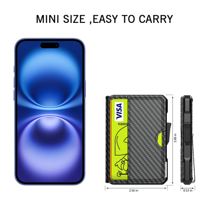 Business Compact Men’s Wallet for Men with Money Clip and RFID Protection