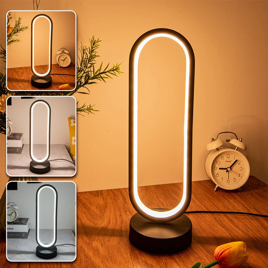 Creative Elegant Spiral Ring Heart LED Night Light Dimmable for Home Decor Office