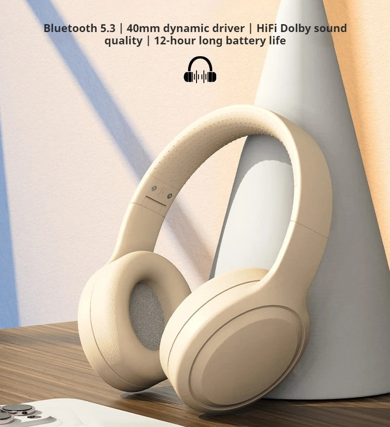 Wireless Bluetooth Gaming Over-Ear Headphones with Noise Reduction