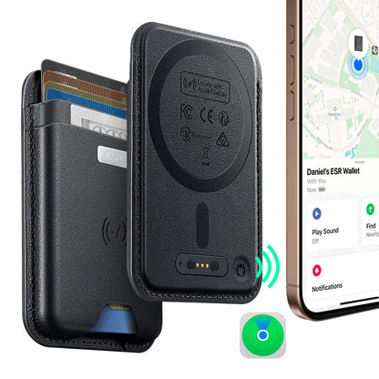 Magnetic MagSafe Wallet Card Holder with Find My for iPhone