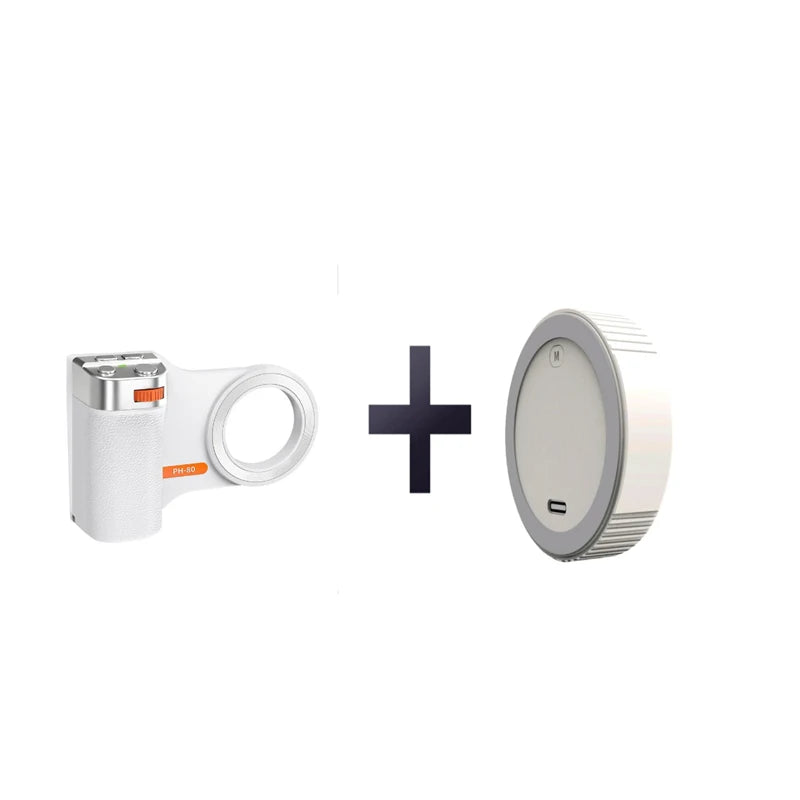 Magnetic Bluetooth Phone Camera Grip with Remote & Fill Light