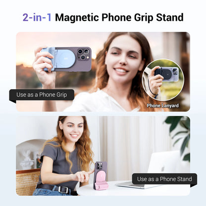 Magnetic Snap Grip Phone Camera Handle with Wireless Remote for iPhone 16/15 Samsung S