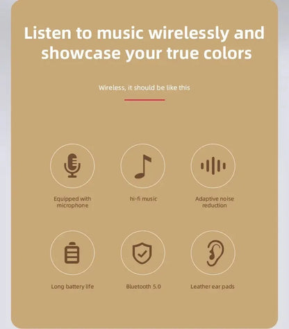 Wireless Bluetooth Noise Cancelling Headphones with Microphone