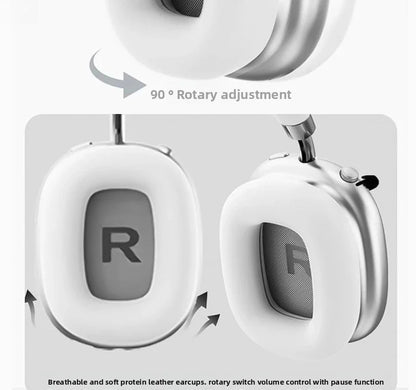Smart Display Bluetooth 5.3 Over-Ear Headphones with Digital Screen Control and Long Battery Life