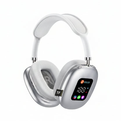 Smart Display Bluetooth 5.3 Over-Ear Headphones with Digital Screen Control and Long Battery Life