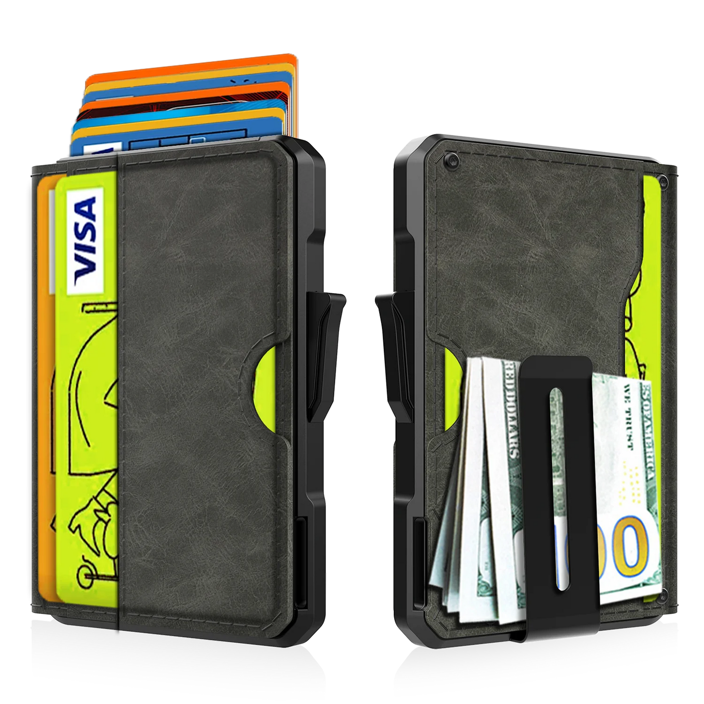 Business Compact Men’s Wallet for Men with Money Clip and RFID Protection