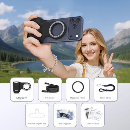 Magnetic Phone Grip Handle with Bluetooth Remote for iPhone series and Galaxy S26 Ultra