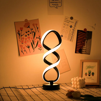 Modern Decorative Spiral LED Desk Lamp for Living Room Office and Study Desk