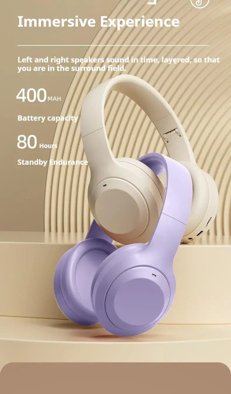 M5 Bluetooth 5.3 Wireless Over-Ear Headphones with Noise Reduction for Gaming & Sports
