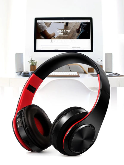Over-Ear Stereo Wireless Earphone Bluetooth Headphones with Mic & TF Support