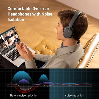 Bluetooth 5.3 Over-Ear Headphones 70 Hours Battery Life with Noise Isolation