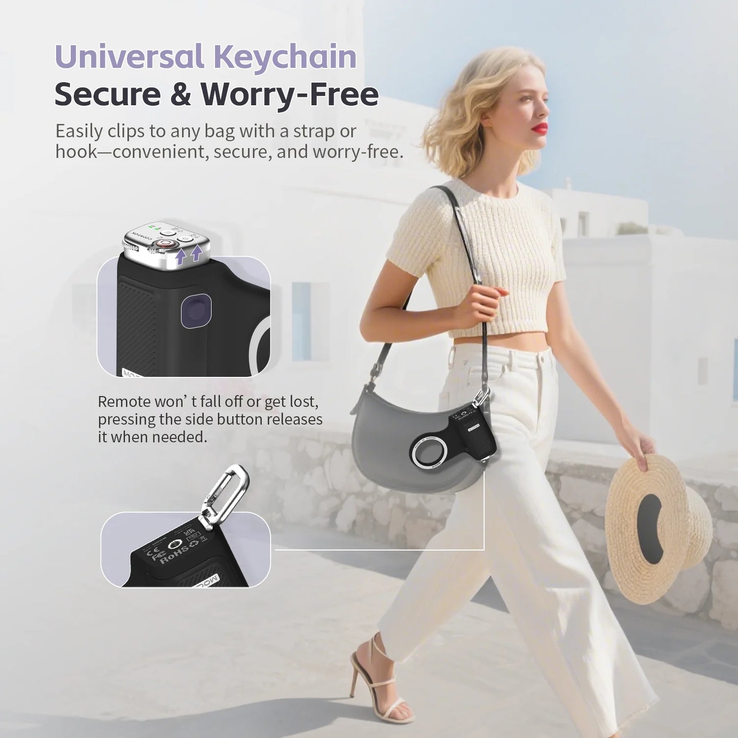 Magnetic Phone Grip Handle with Bluetooth Remote for iPhone series and Galaxy S26 Ultra