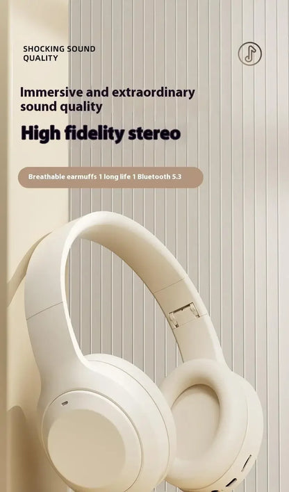 M5 Bluetooth 5.3 Wireless Over-Ear Headphones with Noise Reduction for Gaming & Sports