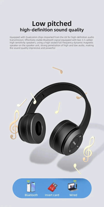 Wireless Bluetooth Noise Cancelling Headphones with Microphone