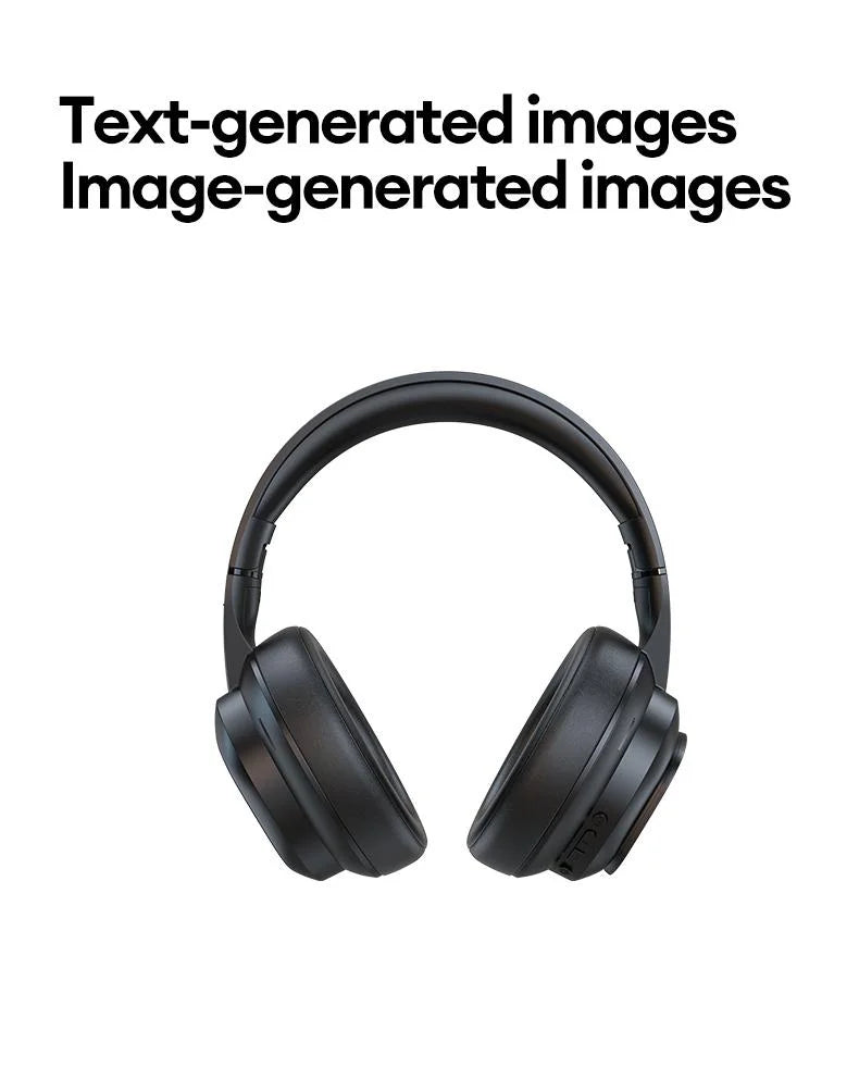 AI Touch Screen Over-Ear Wireless Bluetooth Headphones with Noise Reduction