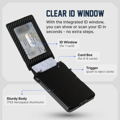 Smart Pop Up Card Holder RFID Protected Wallet with Money Clip for Men
