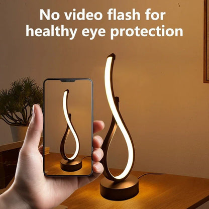 Three-Color Creative Spiral Design LED Desk Lamp for Bedroom Office & Living Room